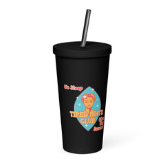 Tired Mom Insulated tumbler with a straw