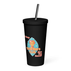 Tired Mom Insulated tumbler with a straw