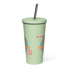 Tired Mom Insulated tumbler with a straw