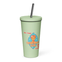 Tired Mom Insulated tumbler with a straw