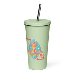 Tired Mom Insulated tumbler with a straw