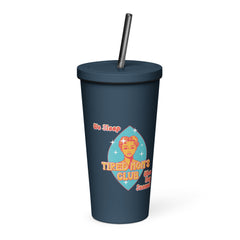 Tired Mom Insulated tumbler with a straw