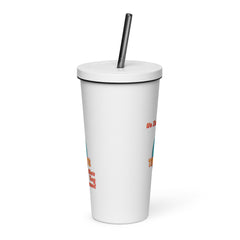 Tired Mom Insulated tumbler with a straw