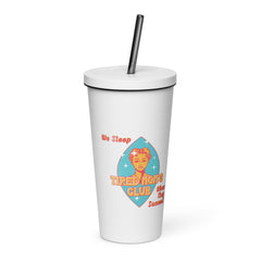 Tired Mom Insulated tumbler with a straw